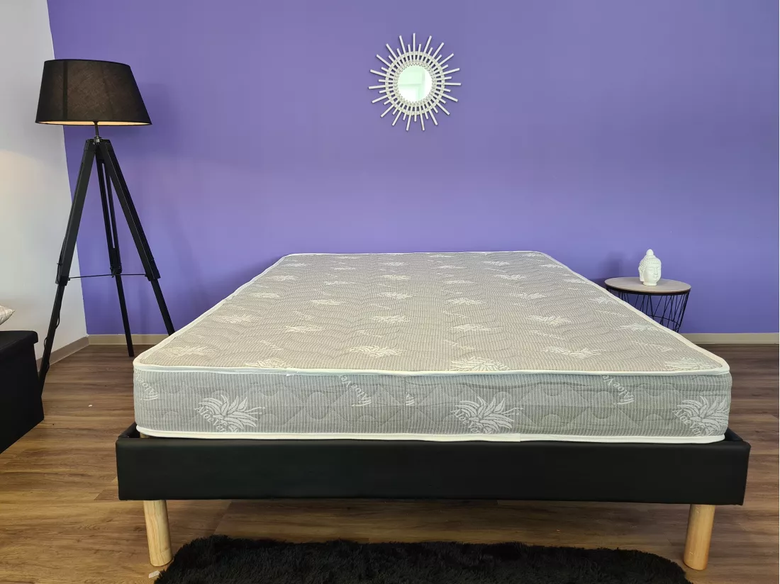 Lot De 2 Matelas+alèses 90x190x19cm-une Face Soutien Souple Et Une Face Soutien Ferme