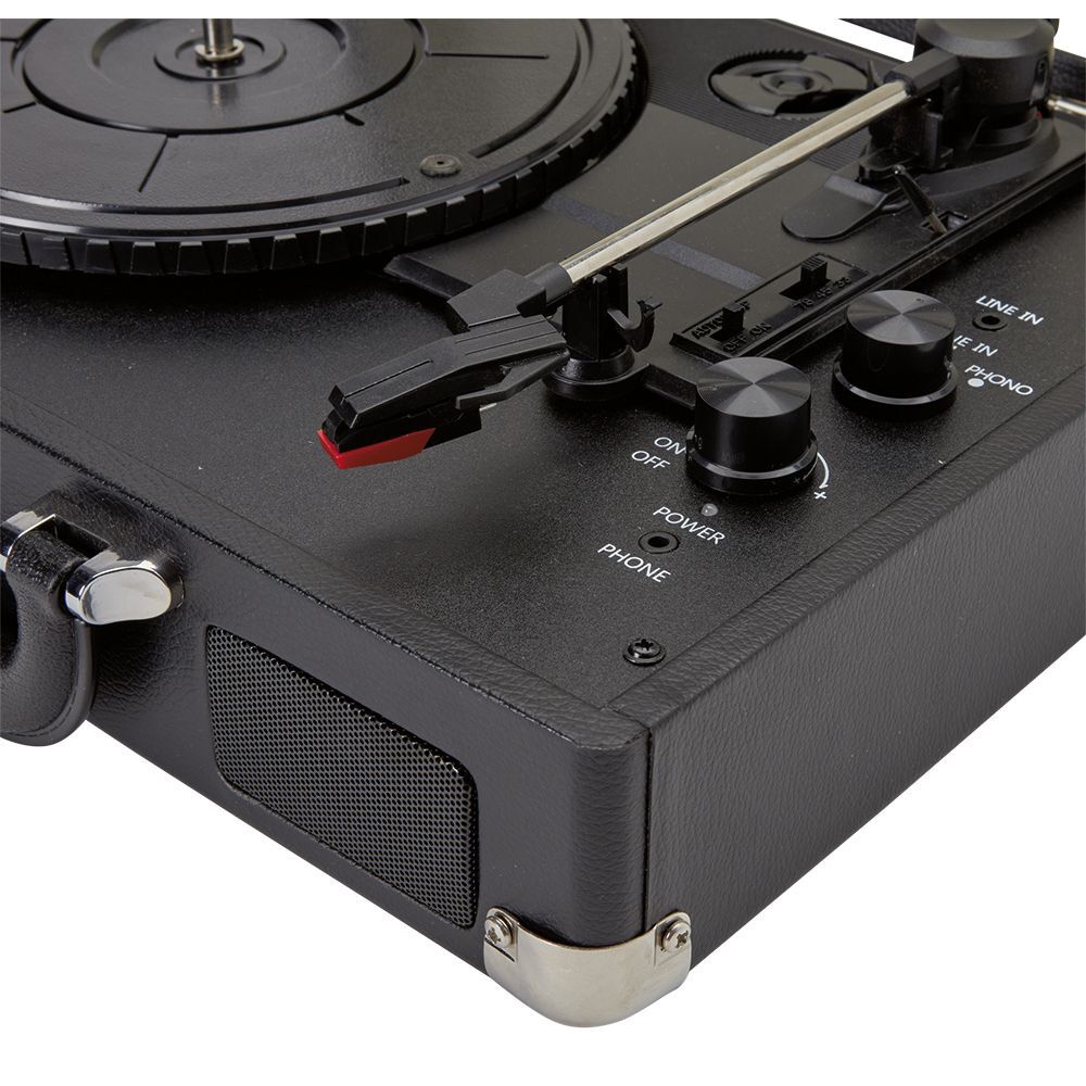 Tourne disque en plastique noir