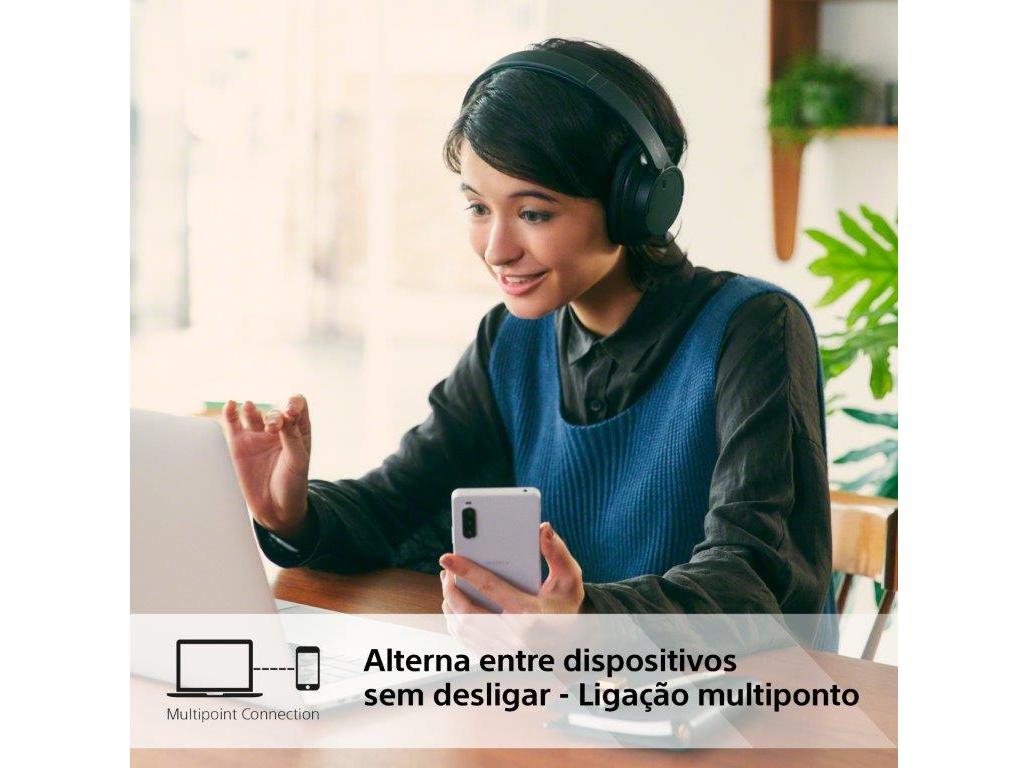 AUSCULTADORES SEM FIO SONY WHCH720NB PRETO