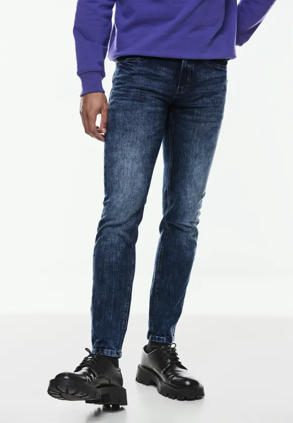Superslimfit Jeans - indigo blue random wash