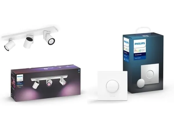 Philips Hue White ambiance Aurelle - Loftslampe - LED - 46.5 W - varmt til køligt hvidt lys - kvadrat - hvid