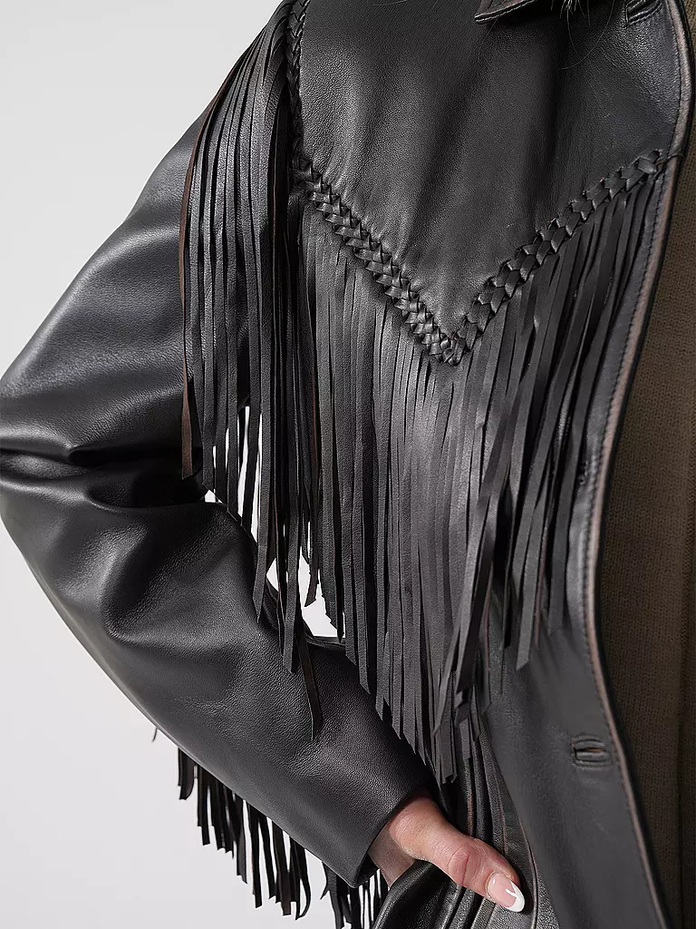 WEEKEND MAX MARA Lederjacke braun