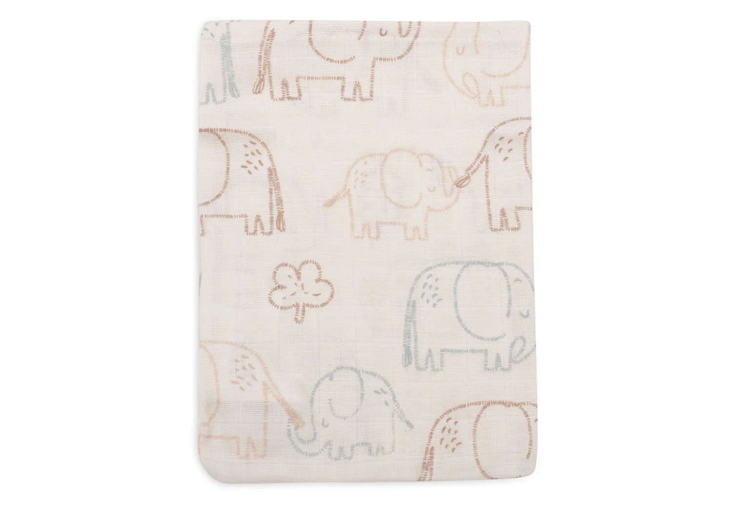 Jollein Jollein washandje hydrofiel Elephant tales (3pck)