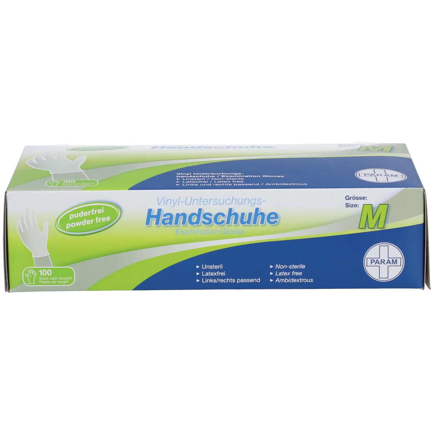 PARAM Einmalhandschuhe Vinyl Größe M
