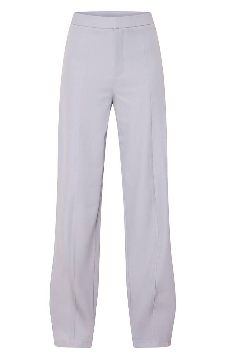 Bleu Poudré Pantalon Droit Tailleur