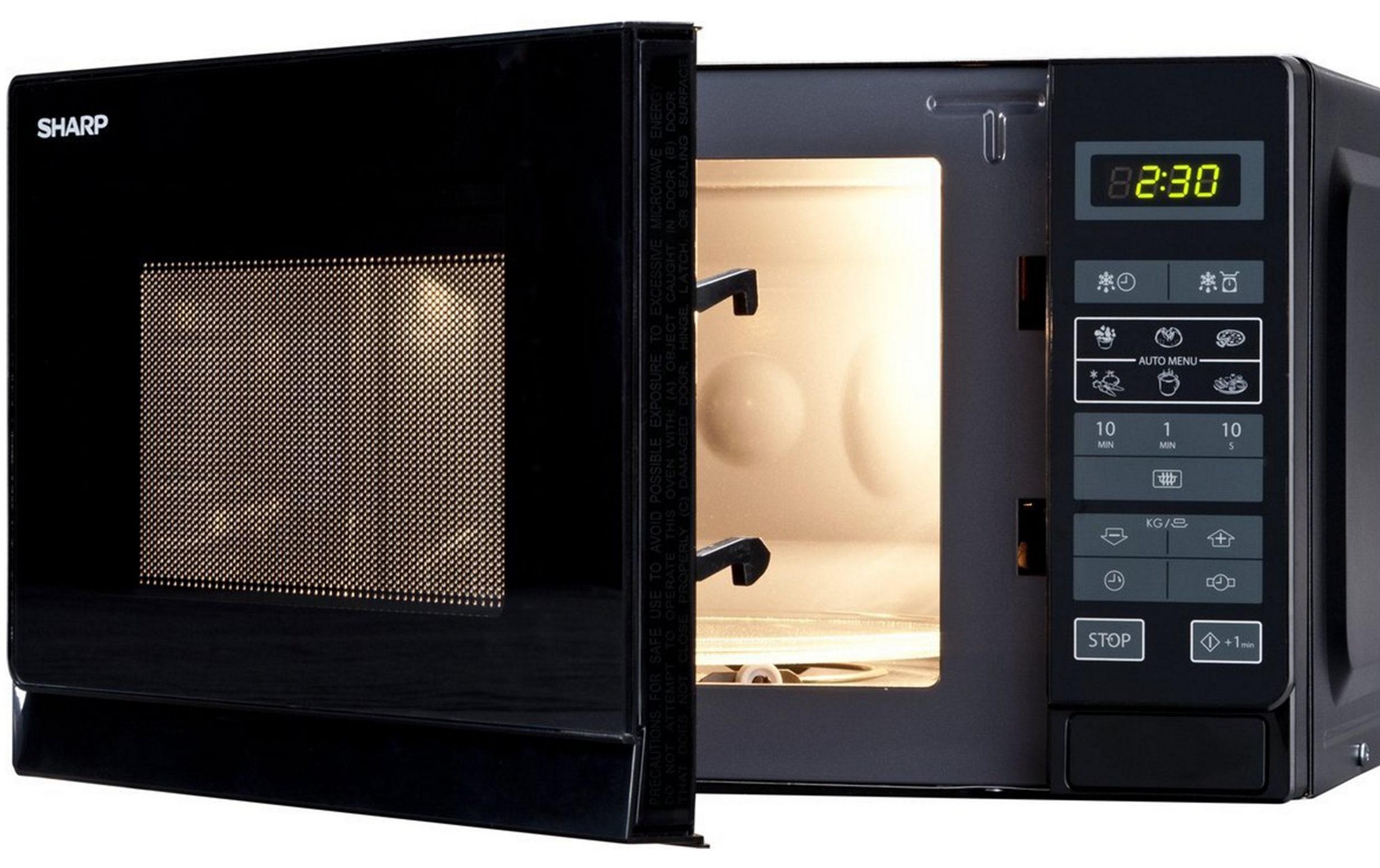Mikrowelle R242BKW Schwarz<br>Solo-Kompakt-Mikrowellengerät