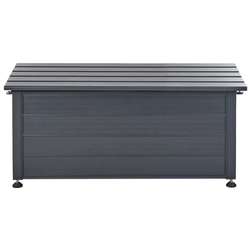 CAMPALTO - Kussenbox - Donkergrijs - 113 x 50 cm - Aluminium