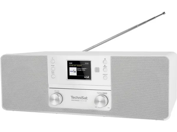 TechniSat DigitRadio 370 CD BT - Audiosystem - 2 x 5 Watt - hvid