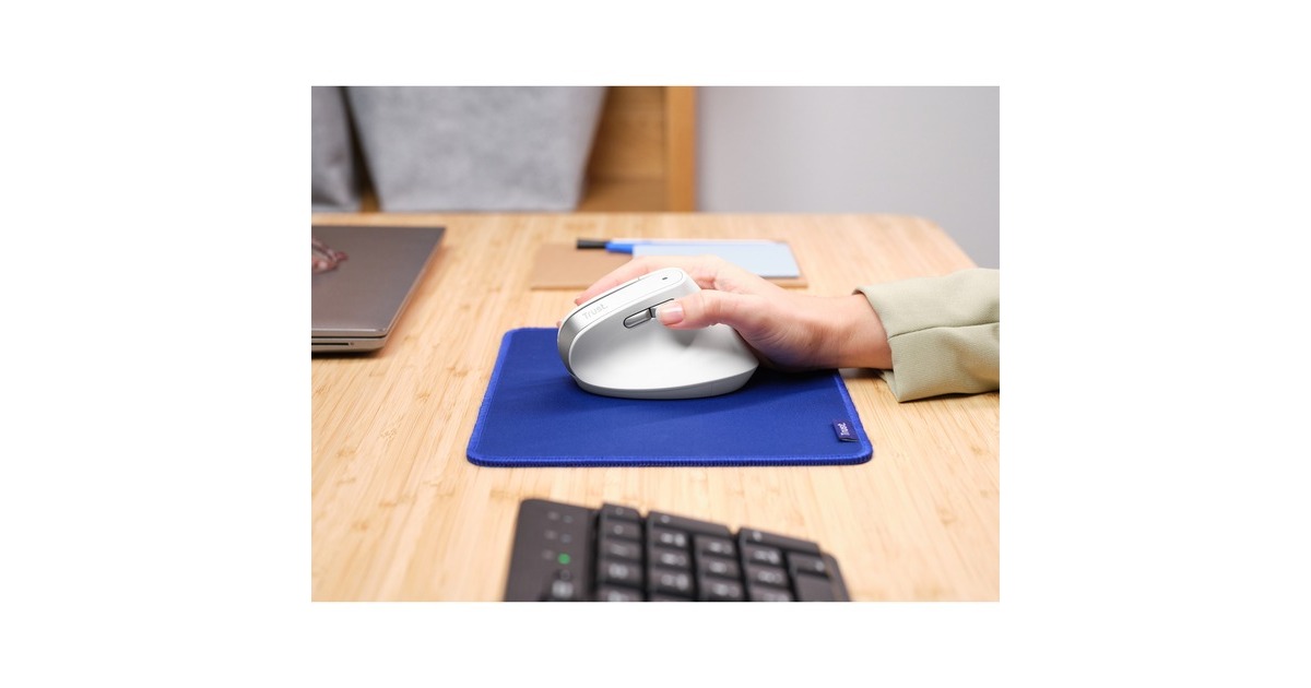 TrustBayo II Ergonomische draadloze muis  (Wit, 800 dpi - 2.400 dpi)