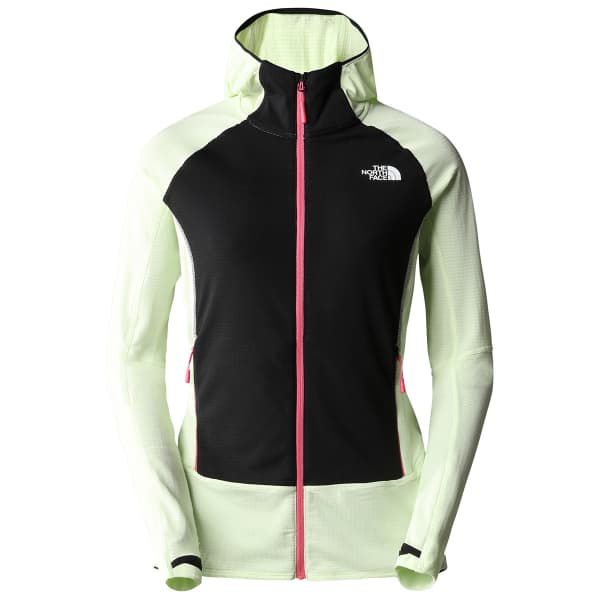 Veste polaire randonnée THE NORTH FACE W BOLT POLARTEC HOODIE LIME CREAM/TNF BLACK