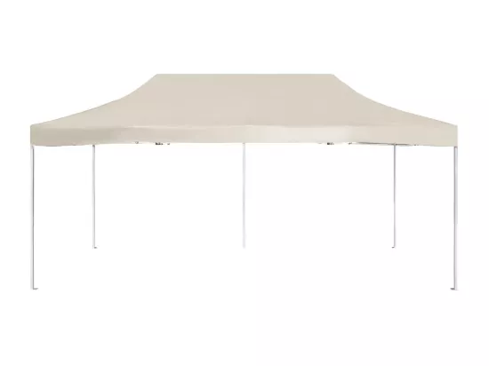 Tente de réception pliable Aluminium 6 x 3 m Crème