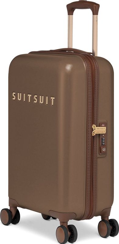 SUITSUIT Fab Seventies - Handbagage koffer - TSA Slot - 4 wielen - 33L - 55cm - Bruin