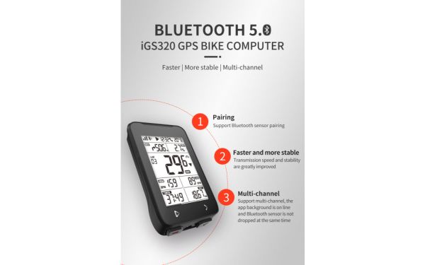iGPSport iGS320 GPS Cykelcomputer