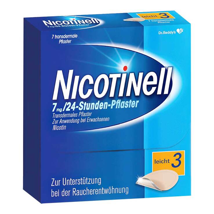NICOTINELL 7 mg / 24-Stunden- Nikotinpflaster, Pflasterstärke Leicht (3), 7 St