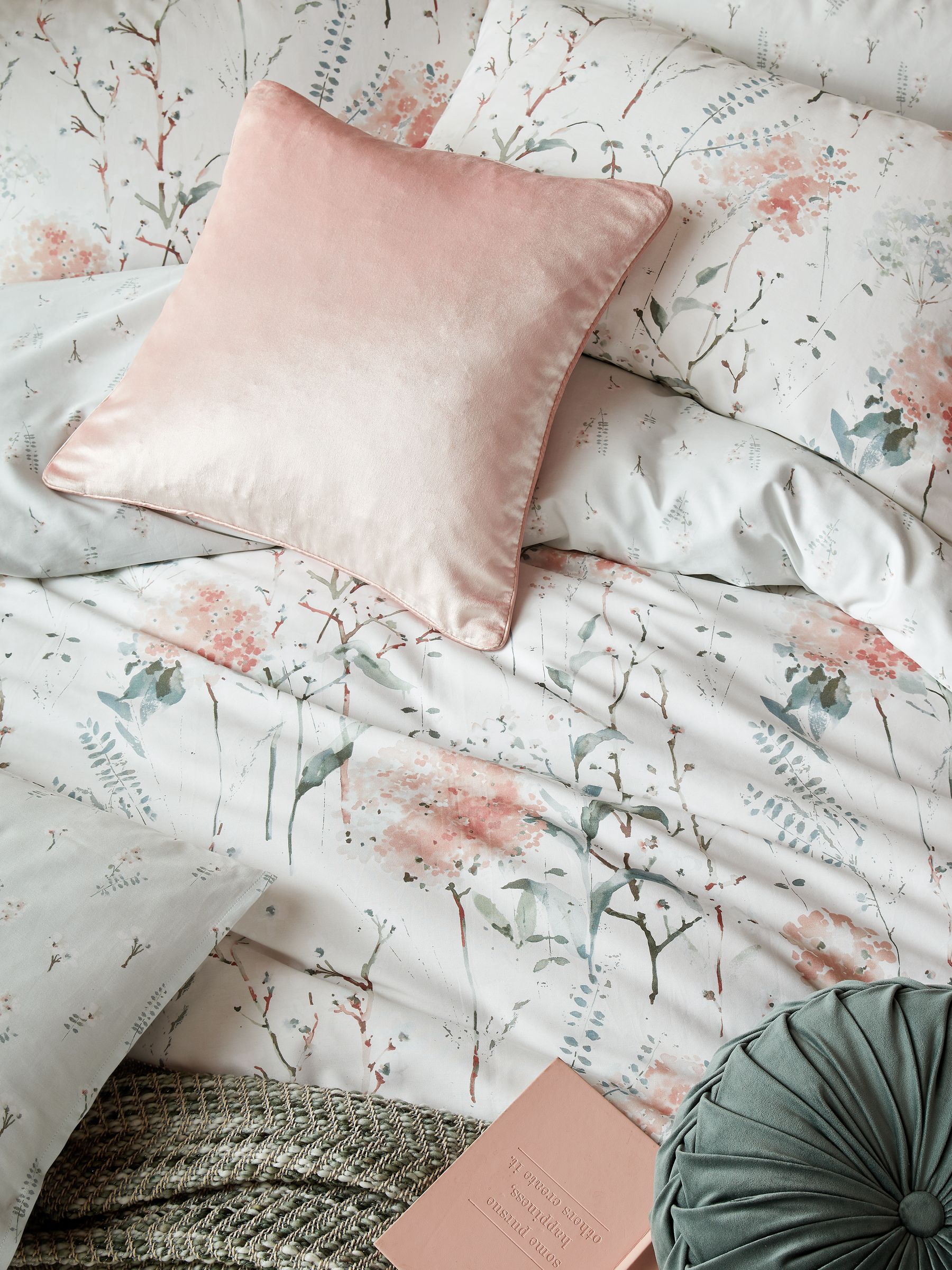 Laura Ashley set van 2 Pallington Bloom 100% katoenen kussenslopen