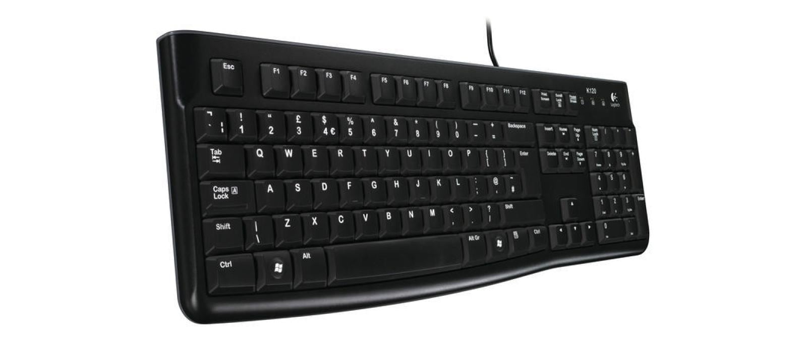 Tastatur K120 CH-Layout, kabelgebundenSpritzwassergeschützte Tastatur in voller Grösse die Komfort und Design vereint