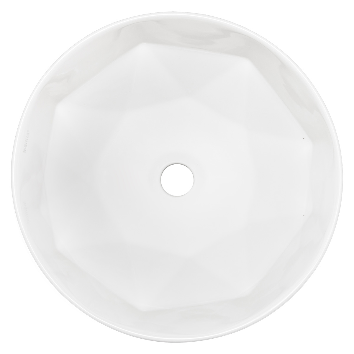Kerra KR57 waskom rond glans wit 40x40x14cm