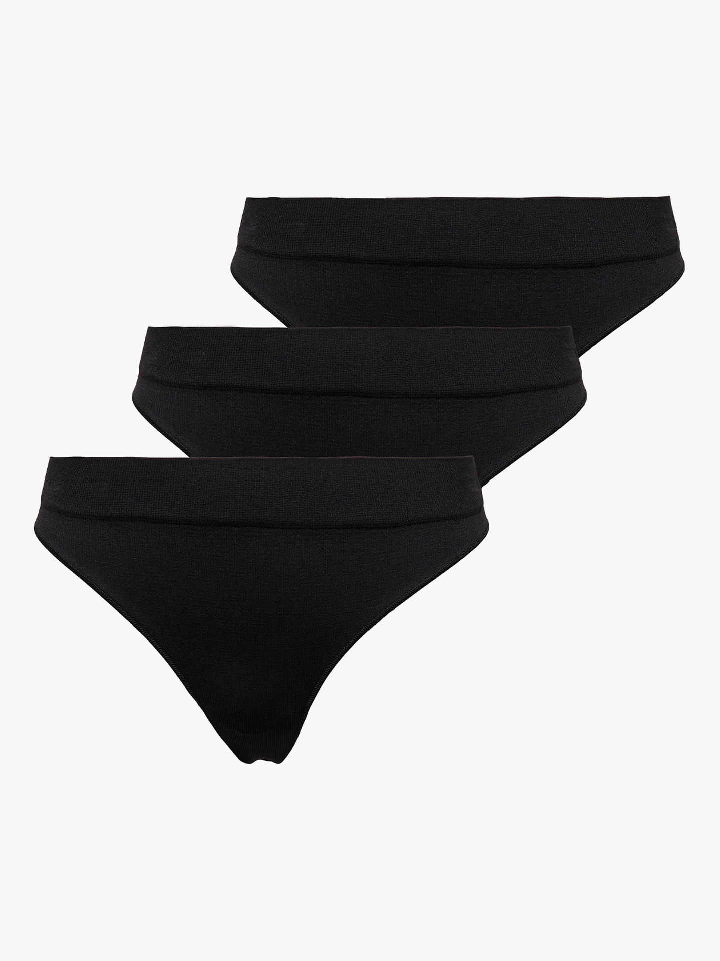 Vicky Rib S-Les Thong 3-Pack