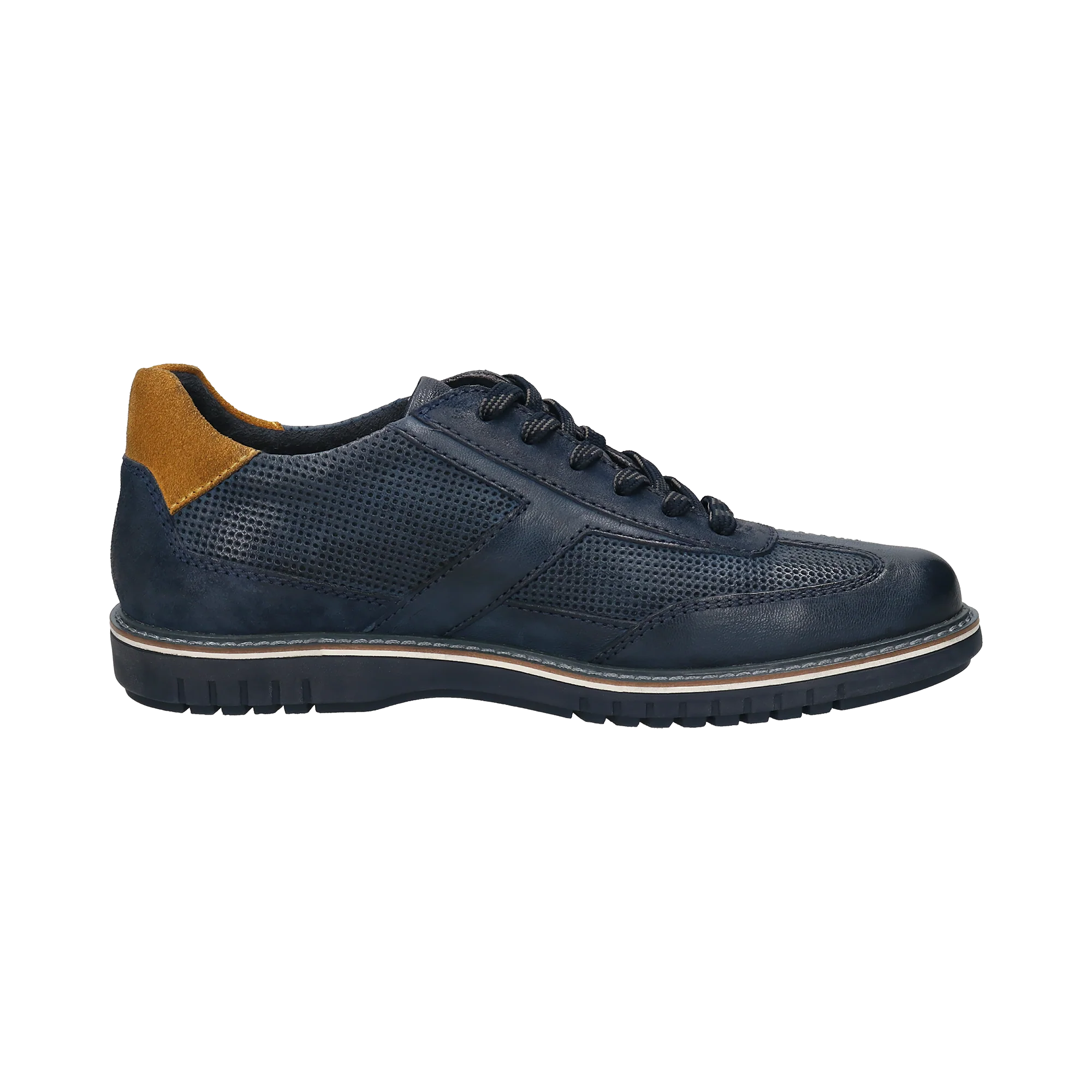 Leder Schnürer blau