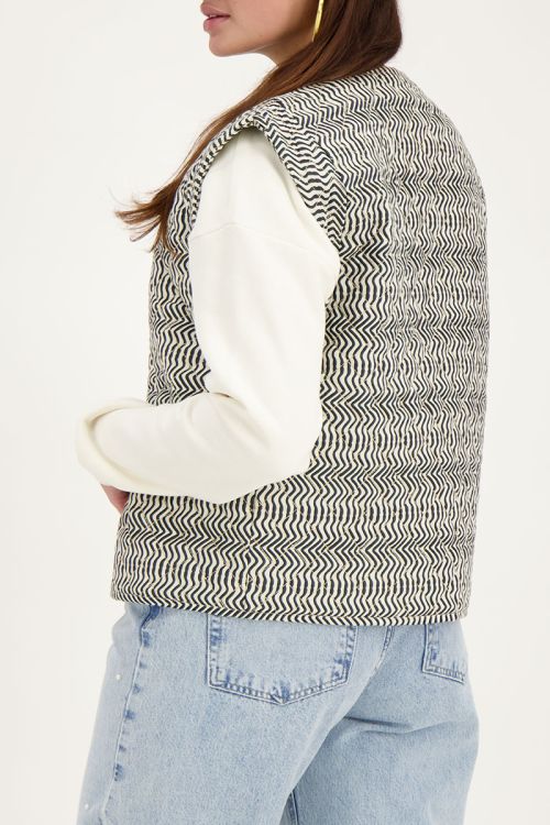 Zwart-wit gilet met swirl