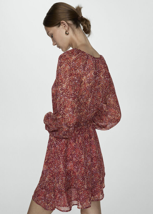 MANGO Short floral-print dress 75