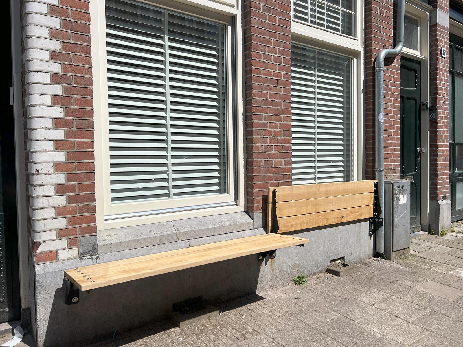 MaximaVida opklapbare gevelbank Jordaan 150 cm- FSC essenhout