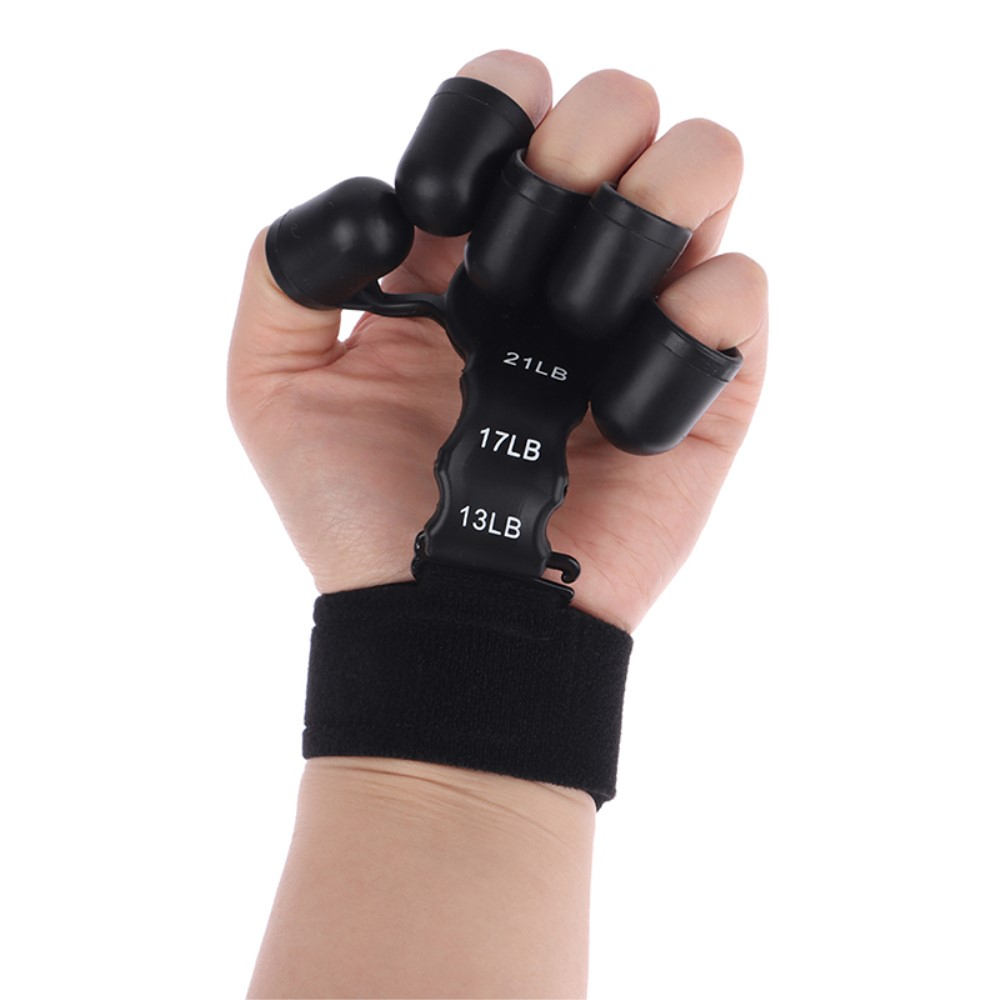 Silikon Gripster Finger Trainingsband Handmuskeltrainer - Schwarz