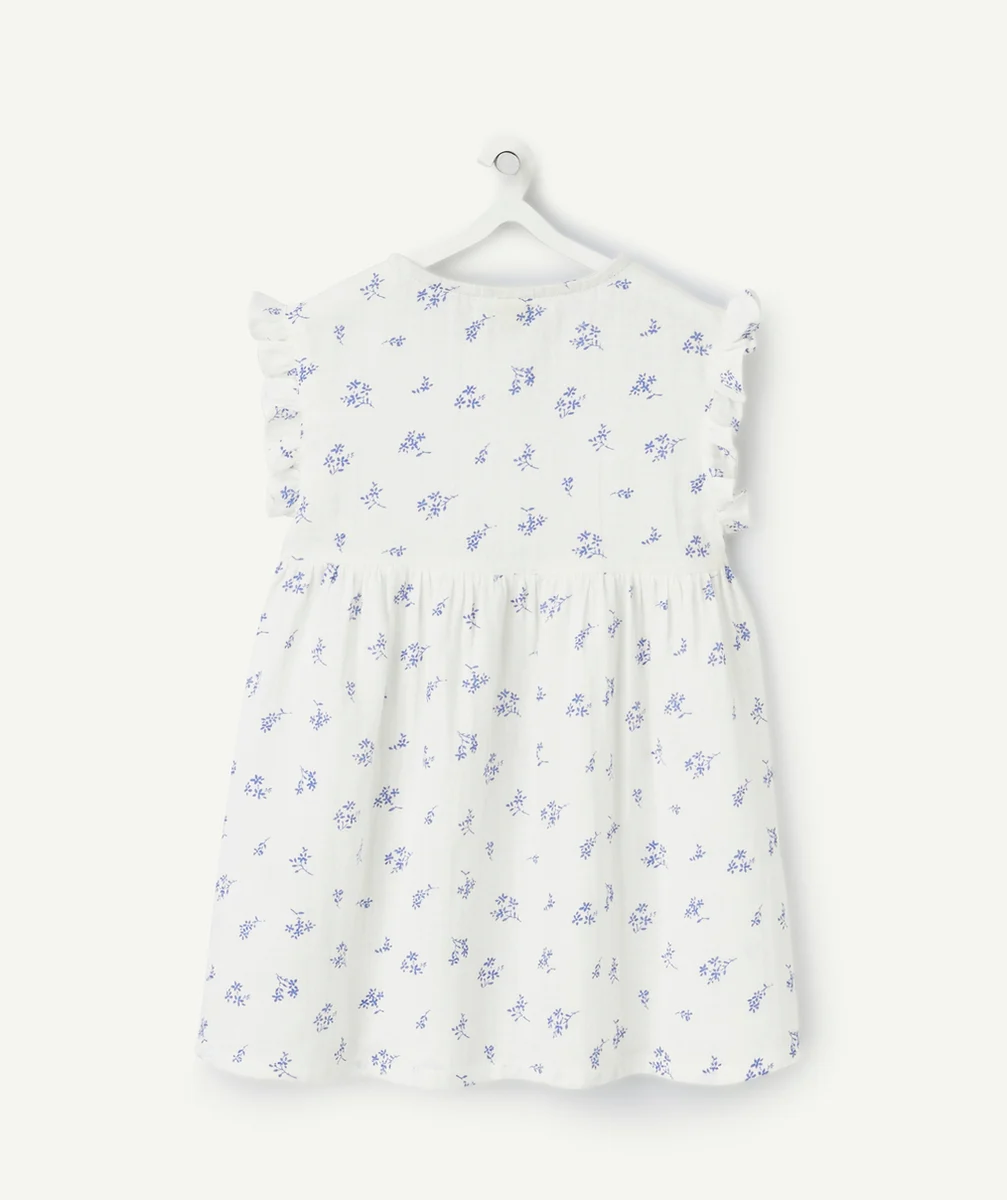 robe bébé fille en gaze de coton imprimé à fleurs