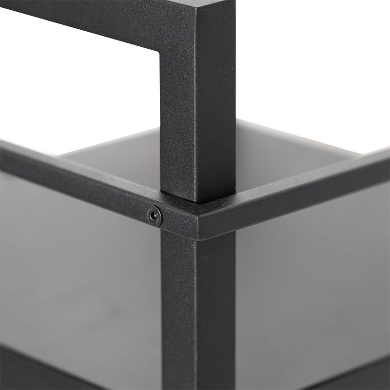 Industriële vloerlamp zwart - Cage Rack
