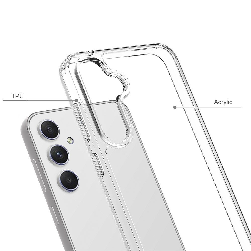 Samsung Galaxy S23 FE Hybrid Hülle TPU Bumper   Acryl Rückseite - Transparent