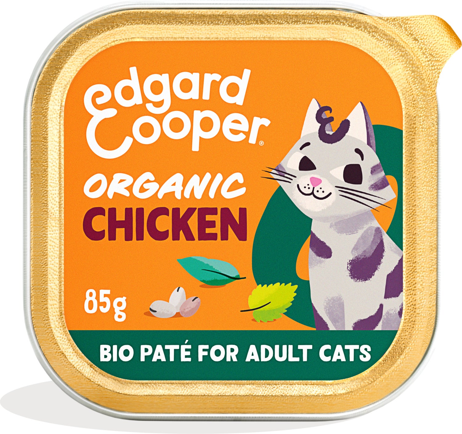 Edgard & Cooper kattenvoer paté biologisch kip adult 85 g