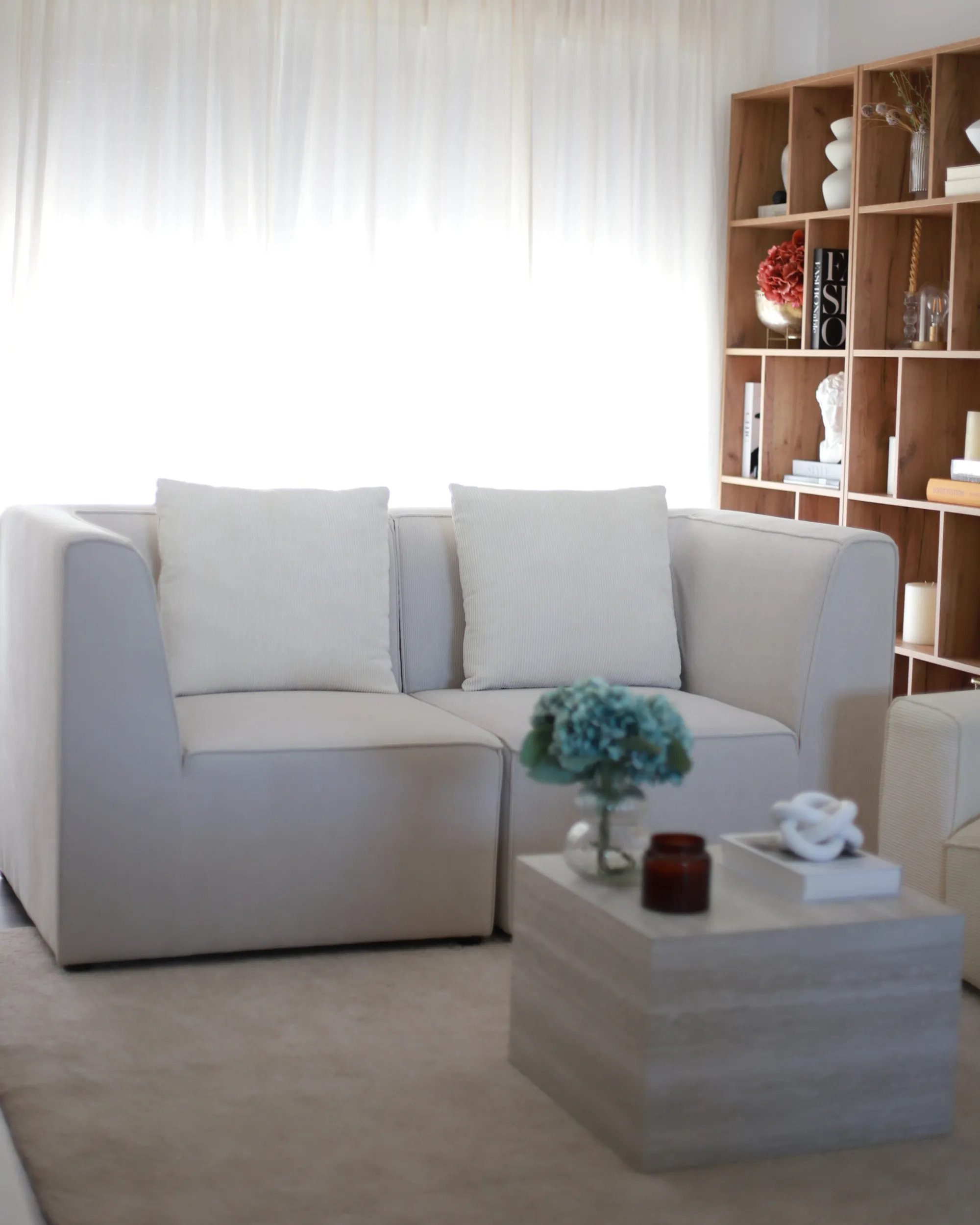 Modulaire bank 2-zits LEMVIG Corduroy Lichtbeige