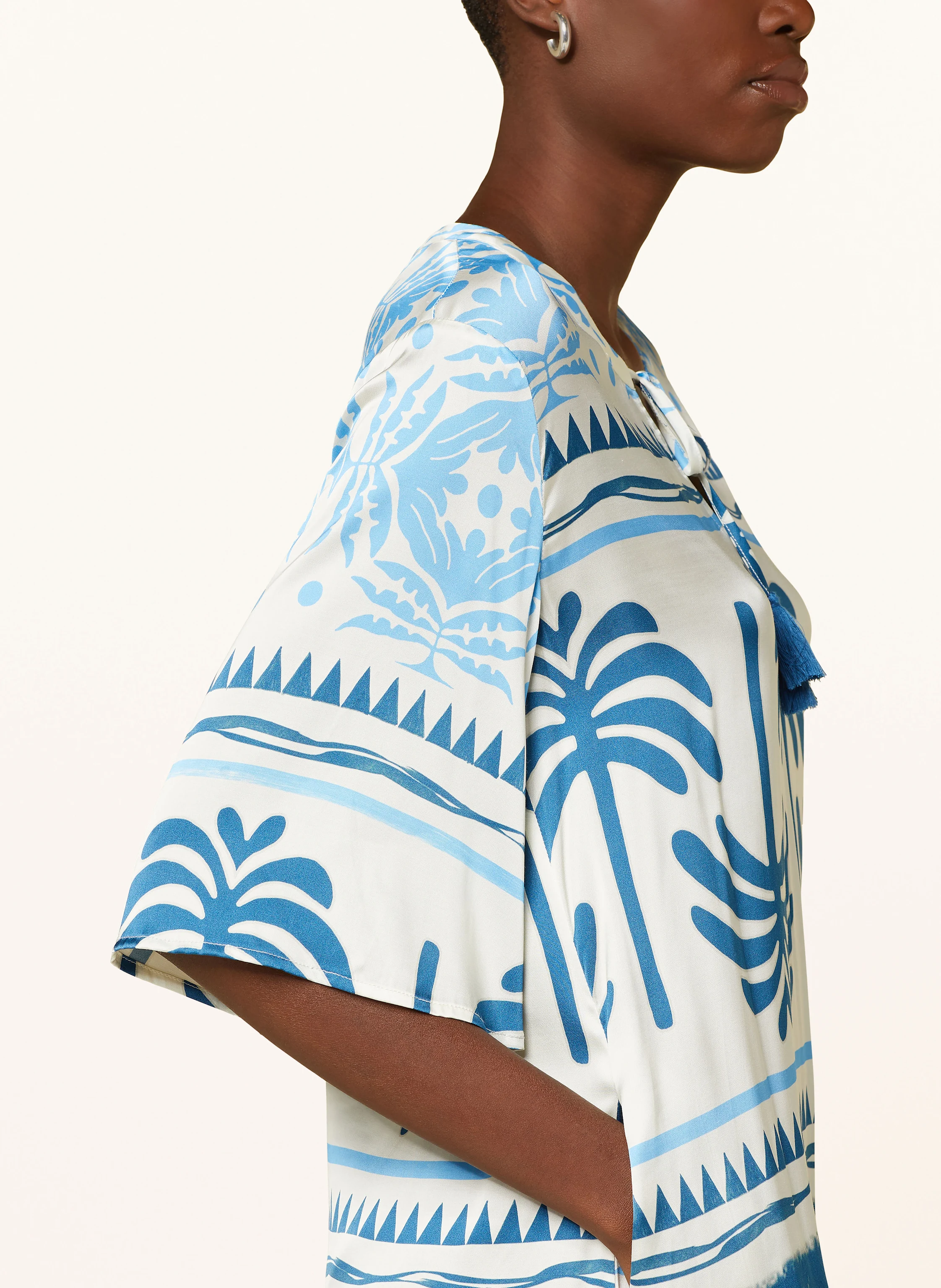yippie hippie Satinkleid mit 3/4-Arm
