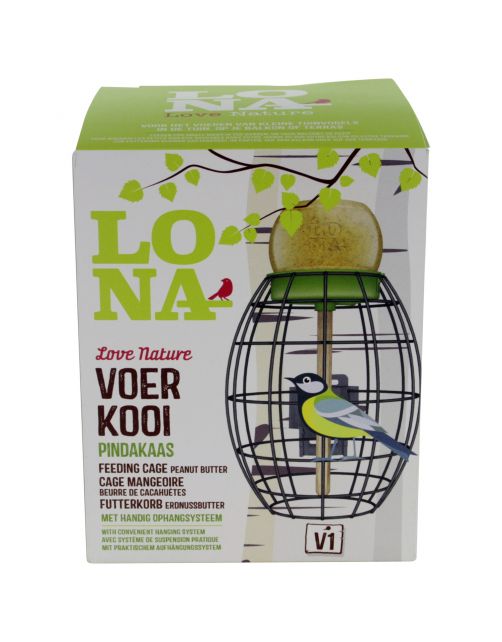 Lona Voerkooi Ovaal V1 - Voersilo - 250 ml Groen Zwart
