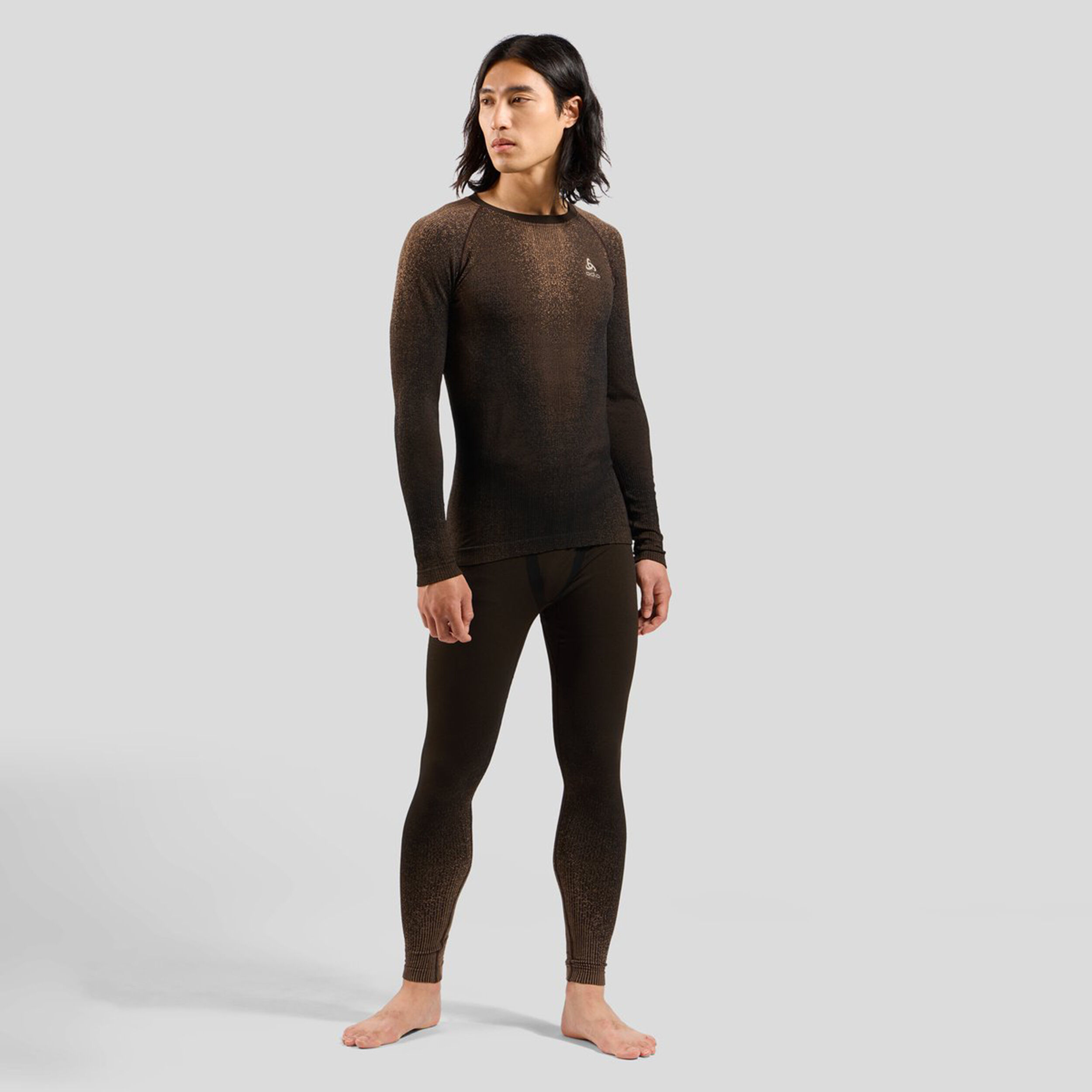Odlo Performance Warm Blackcomb Crew Neck Maillot De Corps Hommes - Marron