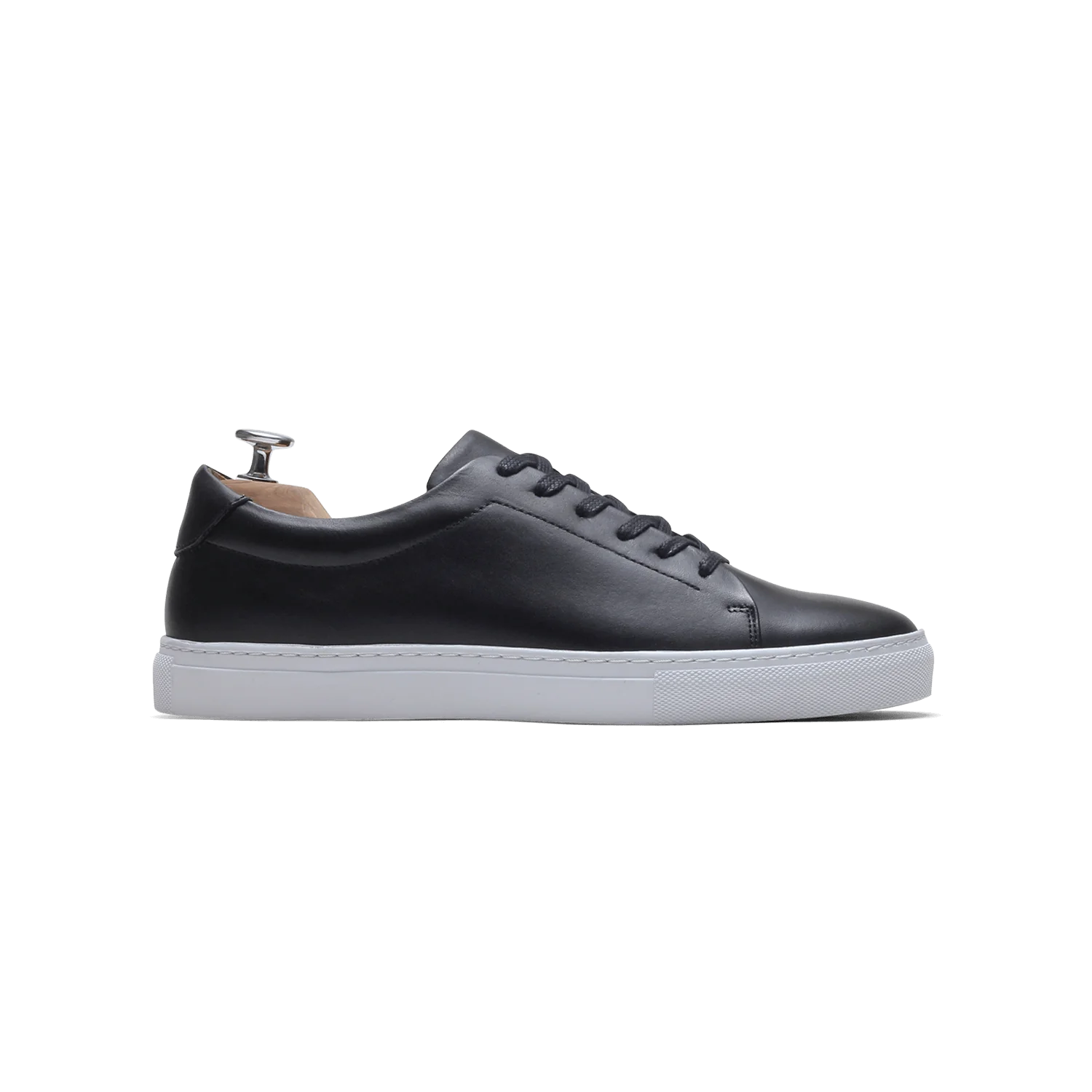 Kooper-Sneakers / Basket en cuir noir