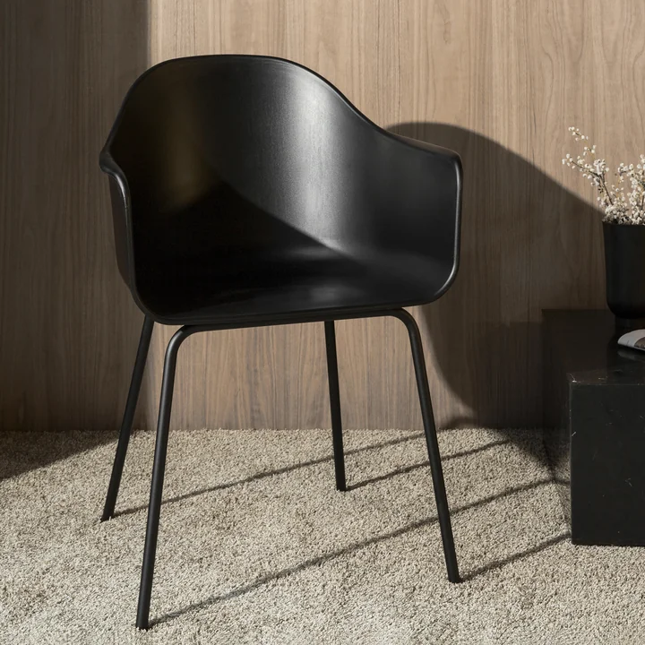 Audo - Harbour Chair (Stahl), schwarz / oliv