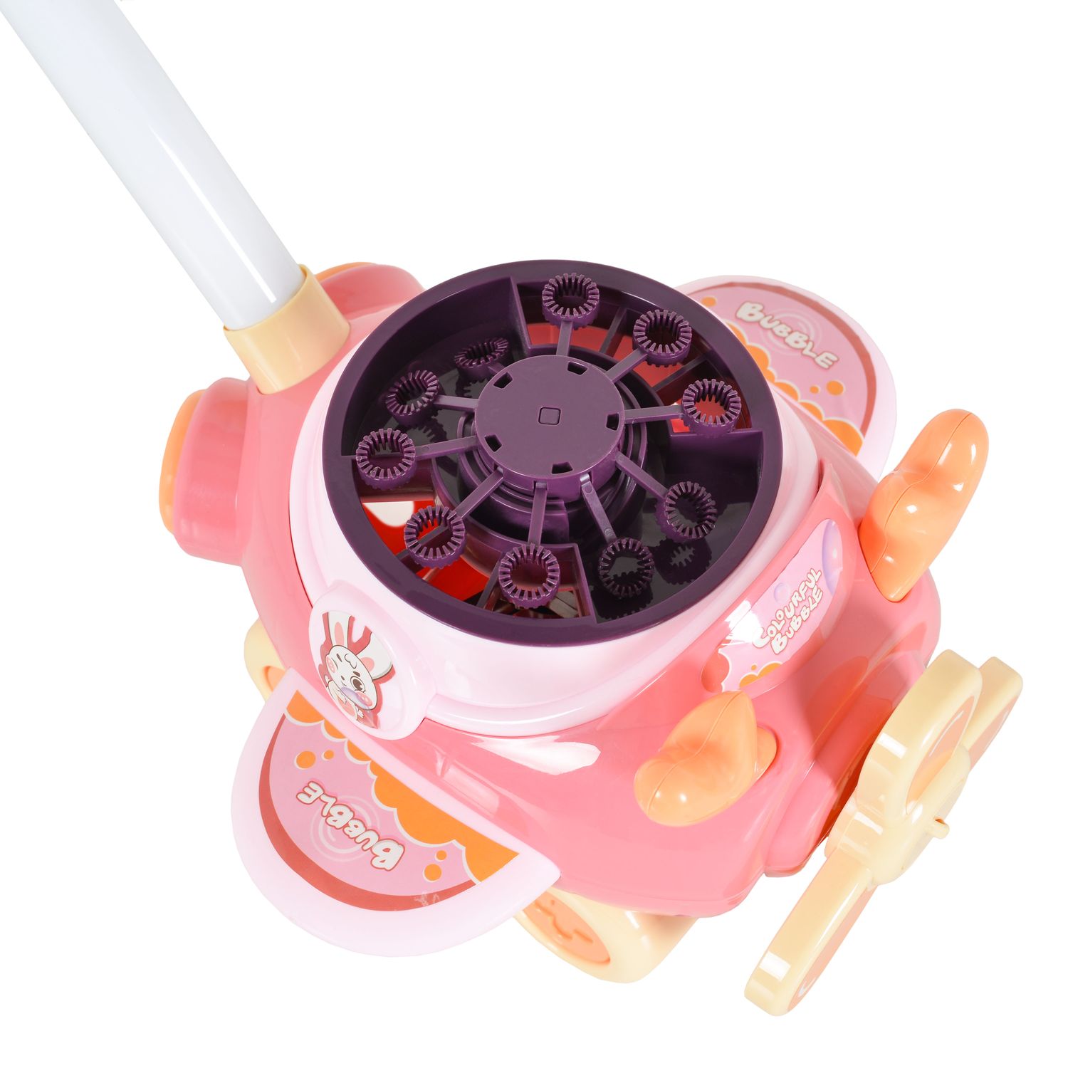 Moni Schiebespielzeug Flugzeug Seifenblasen, für drin und draußen, Höhe 46,5 cm rosa
