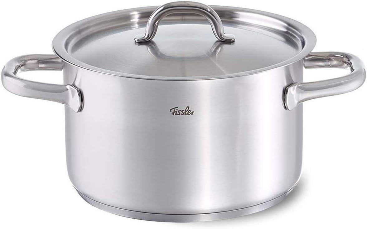 Fissler Family Line Edelstahl Topfset 5-teilig – Kochtopf-Set mit Deckeln, Bratentopf und Stielkasserolle – induktionsgeeignet, für alle Herdarten, spülmaschinengeeignet & robust