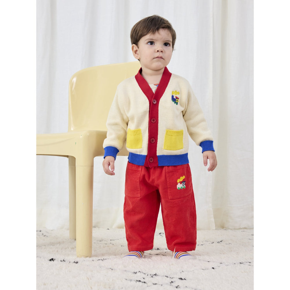 Køb Bobo Choses Offwhite Bobo Choo Choo Farve Block Cardigan