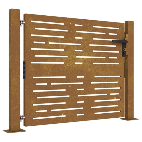 vidaXL Hageport 105x80 cm cortenstål firkantet design