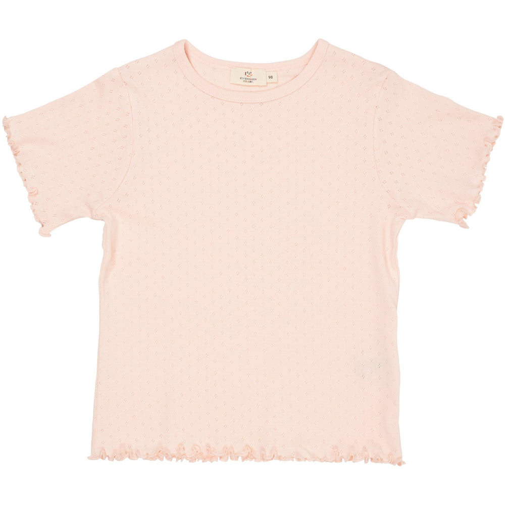 Køb COPENHAGEN COLORS Dusty Rose Summer Pointelle T-Shirt