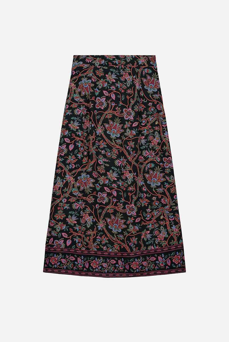LOUISE MISHA<br>Saia midi com estampa floral, ISA