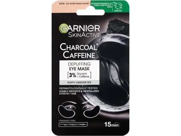 Skin Naturals Charcoal Caffeine Depuffing Eye Mask (W.5 g)