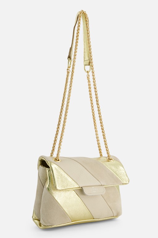 Charm London Regenboog Schoudertas beige