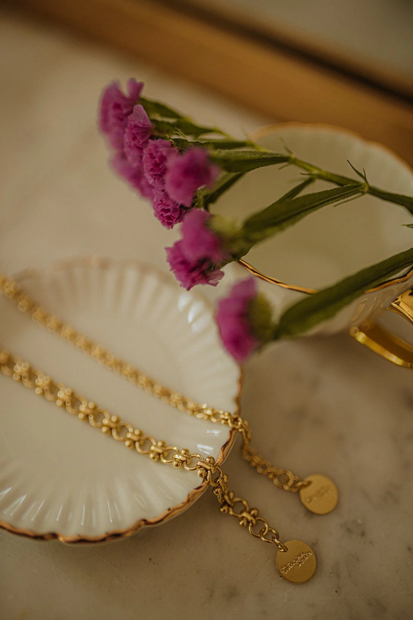 HÉBÉ - Collier doré à l'or fin | Doré