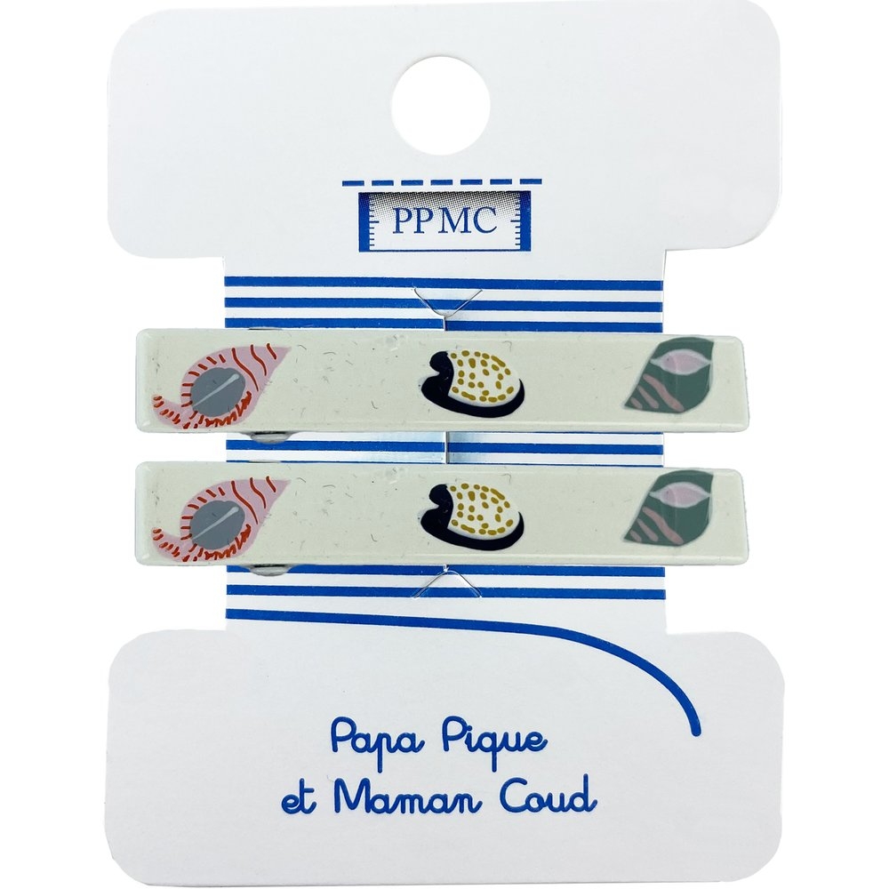 Barrette Croco Moyenne Cr072 Coquillages Et Crustacés