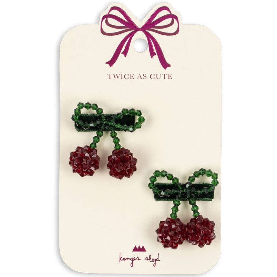 Konges sløjd haarclip cherry bow - 2st