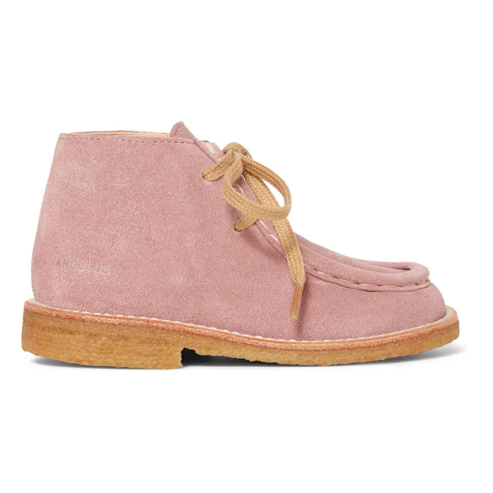 Angulus Bottines Lacets | Rose pâle