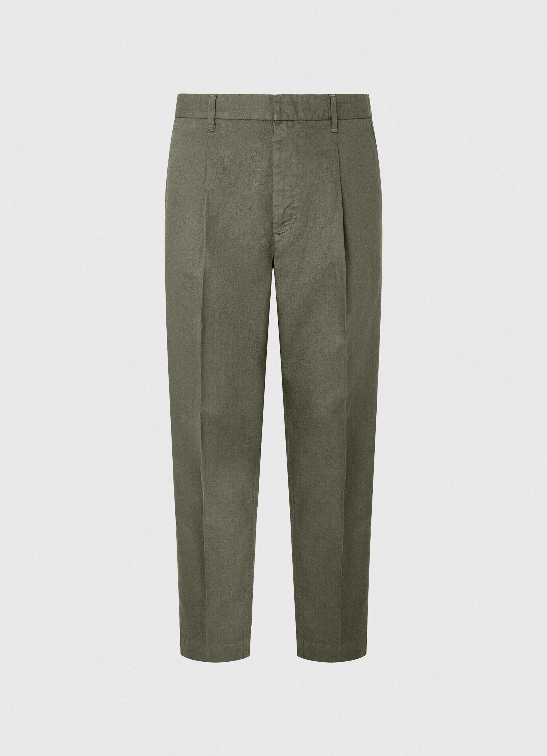Calça chinesa com corte relaxado em flecha - casting green